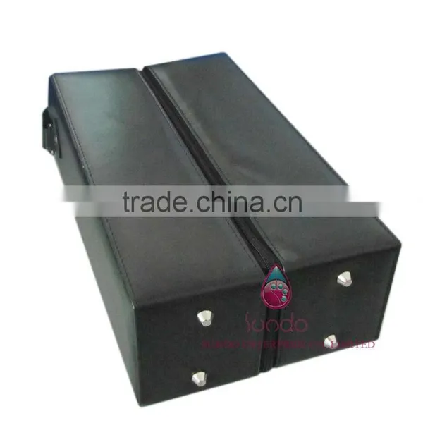 Double Bottles Packing Leather Wine Box With Handle
