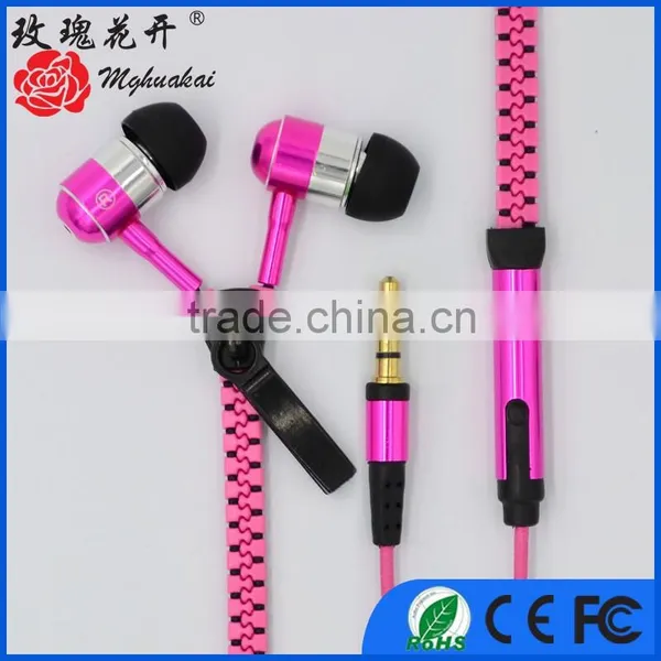 Hot 2016 Fashion Design Noise Cancelling Stereo Zipper Earphone photo-6