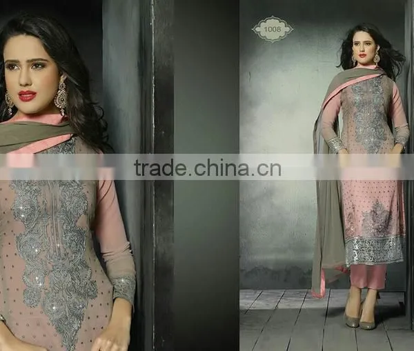 GEORGETTE DESIGNER SEMISTICHED SUIT photo-4