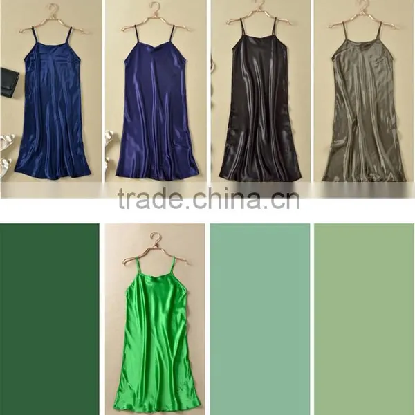 Pure 100%mulberry Silk Skirt With Shoulder-straps, Ladies Silk Dress photo-6