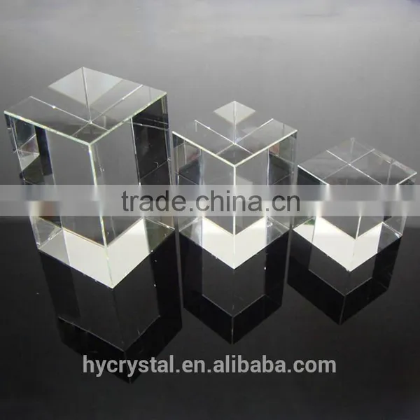 Transparent Decorative Glass Blocks Laser Etched Grs Engraving Crystal Block photo-3