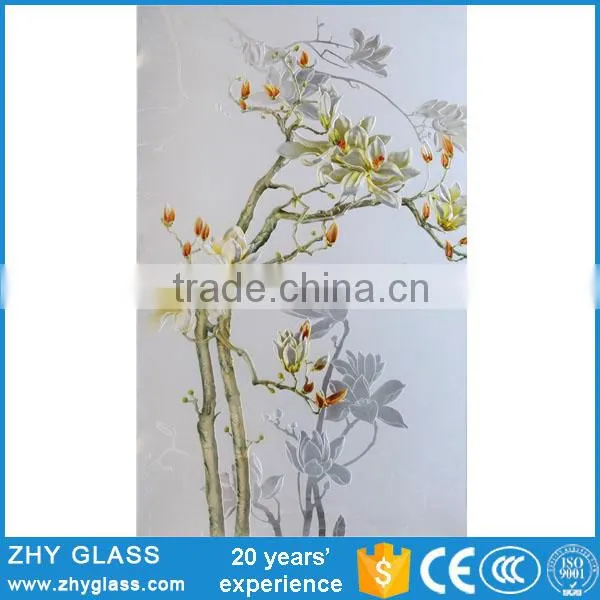 Wholesale Decorative Wall Hanging Glass Painting Pictures Of Flowers photo-3