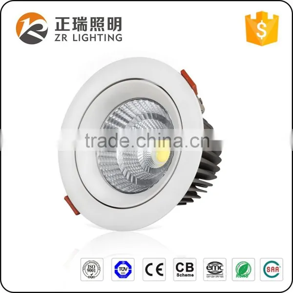Aluminum Material SAA CE Certification 7W 12W 20W 30W Dimmable COB LED Spotlight