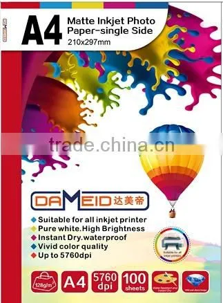 China Manufacture!128gsm Inkjet Matte Photo Paper,eco-solvent Photo Paper photo-2