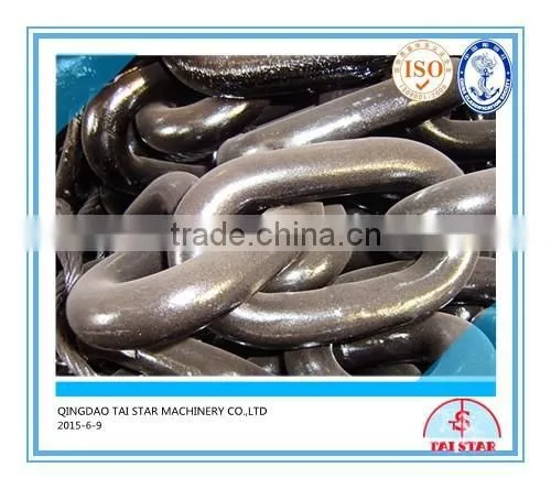 Marine Class U2 U3 Black Painted Studless Link Anchor Chain photo-2