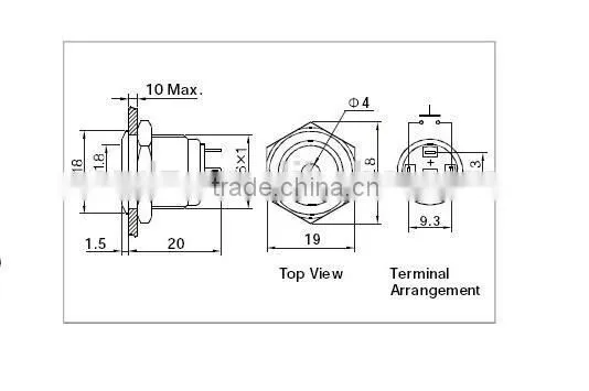 PUSH BUTTON SWITCH/2A 250V/4A 125V(CZ805-048) SWITCH,IP40 1A 250V AC 16mm CQC CE Illuminated Switch photo-6