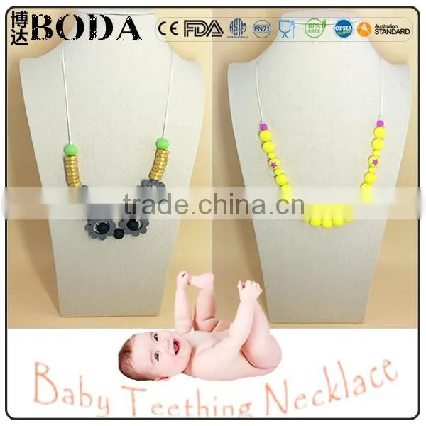 Baby Teething Toyteether Silicone Necklace photo-3