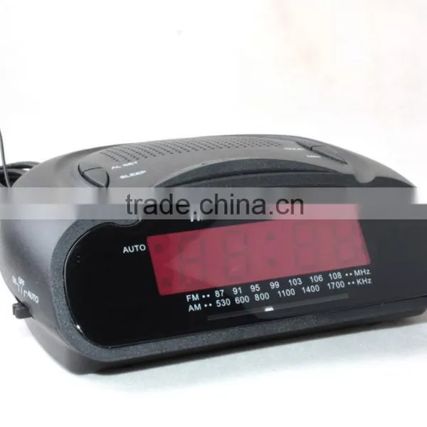 F-1749 Fashionable Mini AM/FM Retro Alarm Clock Radio With Speaker photo-2