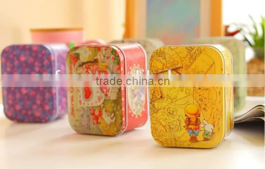 Lovely Design Cartoon Square Metal Candy Gift Box photo-3