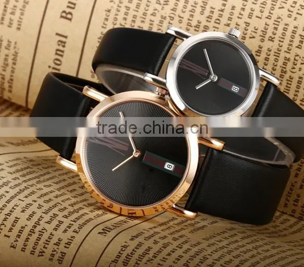 Leather Quartz Pair Couple Watches With Fashion Design photo-4