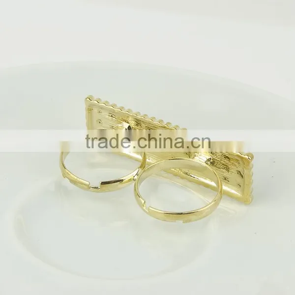 Stainless Steel Jewelry Geometry Diamonds Rings photo-3
