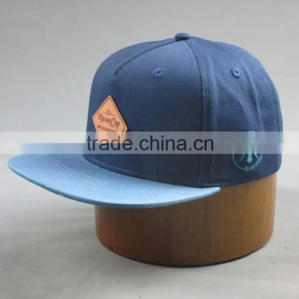 Custom High Quality 6- Panel Snapback Hat With PU Badge photo-3