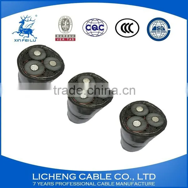 3*10mm2- Stranded Aluminum Conductore 3 Core XLPE Insulated PVC Sheathed Steel-tape Armoured Grouding Power Cable-YJLV22 photo-2