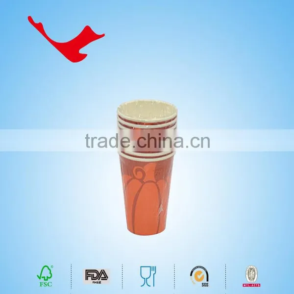 Fancy Paper Products 9oz(low) PE Coated Disposable Design Your Own Paper Cups for Halloweens photo-2