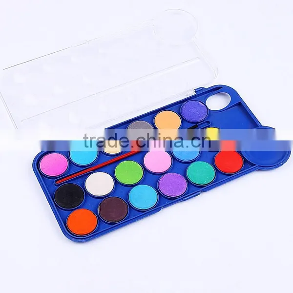 Professional 18 Colors Child Watercolor Paint Cakes Set Bulk,tempera Kids Paint Powder Paint Watercolor With One Brush photo-3
