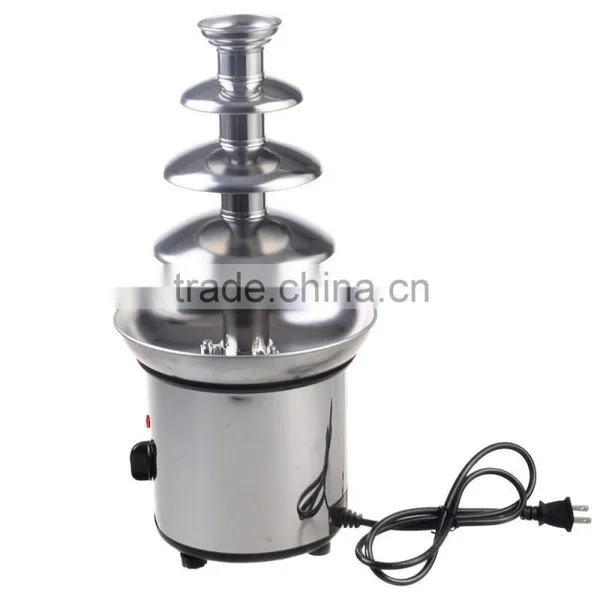 Economic Home 9cm(D)18cm(H) 180W Stainless Steel 4 Tiers Cheap 110v/220v Chocolate Fountain photo-2