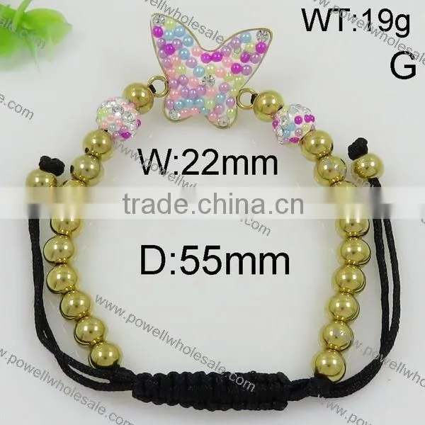 Butterfly Shape Latest Gold Beads Bracelet Girl Model photo-4