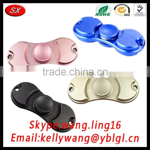 CNC Machining Silver Stainless Metal Hand Spinner Fidget Ceramic Hybrid Bearng Desk Toy Spinner photo-5