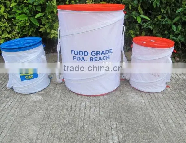 Foldable Nylon Pvc pp Pet Food Bag Collapsible Pet Food Barrel photo-3