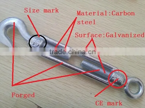 High Quality Galvanized DIN1480 Turnbuckle photo-3