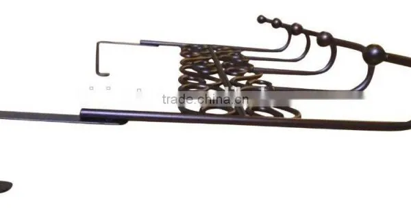 VIVINATURE 5 HOOK CHROME SWIRL OVER THE DOOR DECORATIVE COAT CLOTHES HANGER HOOKS photo-4