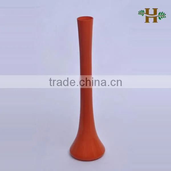 60cm Tall Colored Single Flower Glass Vase, Handblown Thin Office Table Use Flower Fork photo-3