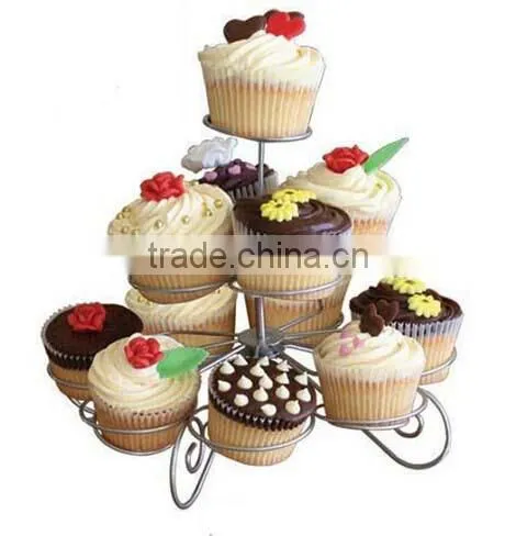 13 Cups Wedding Party 3 Tier Metal Wire Cupcake Stand photo-4