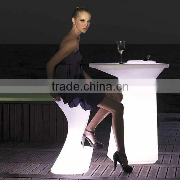 Modern Bar Furniture 16 Color Changeable RGBW LED PE Plastic Bar Table With Ice Bucket on the Top With CE RoHS photo-2