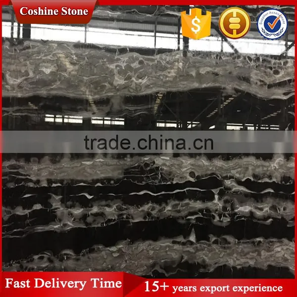 Silver Dragon Black Marble Slab With White Veins photo-4