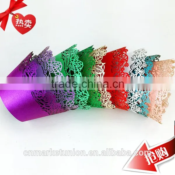 Wedding Paper Cupcake Wraps Food Containers Cakes Cups Cupcakes Wraps photo-3