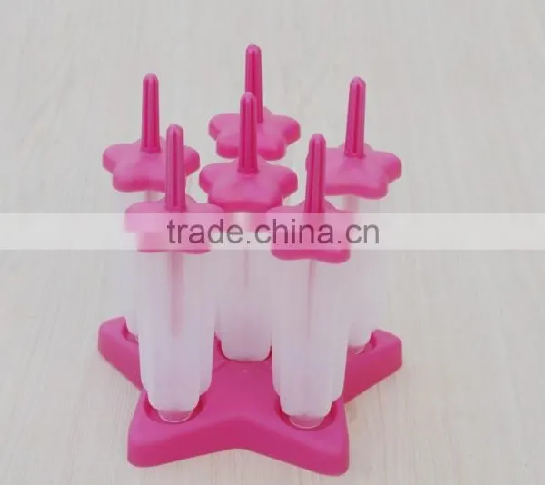 Hotsale Customized LOGO Flower Shape Plastic Popsicle Mold photo-2