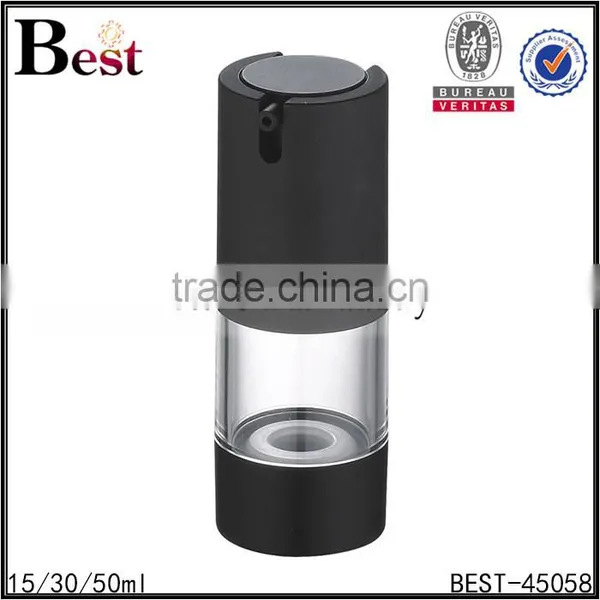 15ml 30ml 50ml Black Plastic Cosmetic Airless Pump Bottle Pet Bottles Cosmetic Airless Pump Bottle photo-2