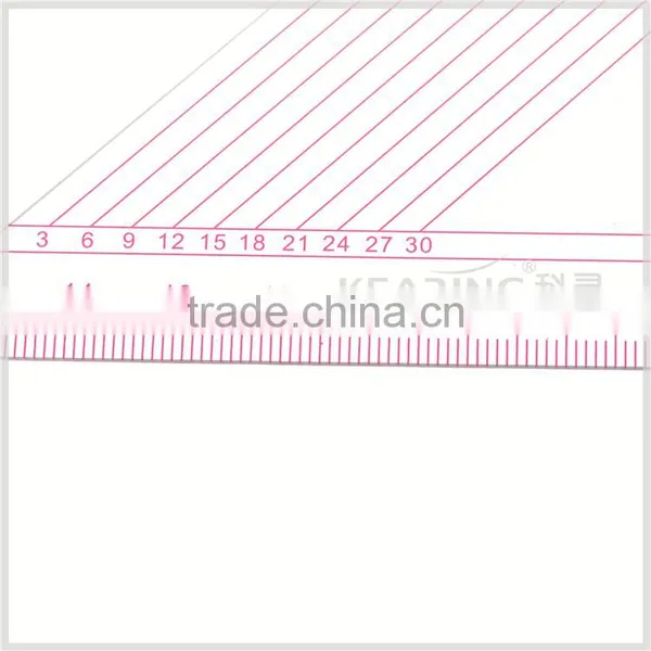 Kearing Brand Sandwich Line for Durability,triangle Grader Ruler,grading Sewing Grader Ruler With Protractor #T045 photo-4