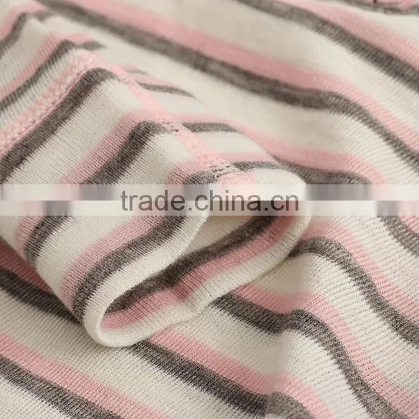 100%Merino Wool Kids Thermal Underwear Stripe Zip Long Johns for 4-12years Old photo-4