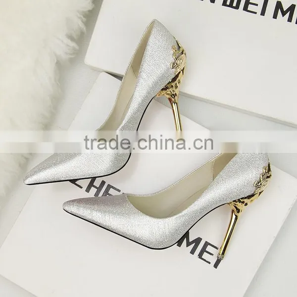 HFR-JS14034 Spanish Leather Women Stylish High Heel Shoes photo-6