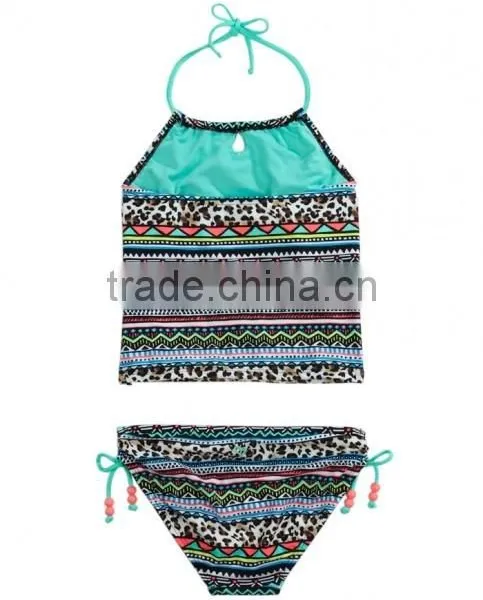Children Stylish Folk Girl Swimwear photo-2