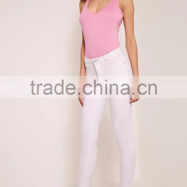 Light Pink Women Basic Bodysuit With Racer Back Bodybuilding Elastic Plain Jumpsuit photo-6