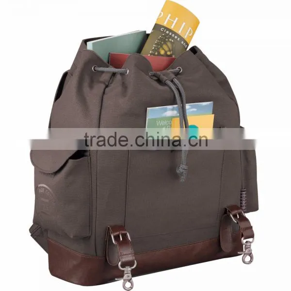 Field & Co. Classic Backpack - Open Main Compartment With Pull-cord Closure, Flap Closes With Distressed Silver Clasped Hardware photo-6