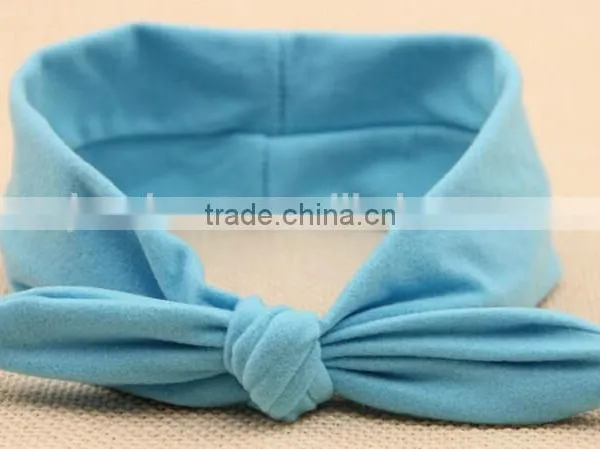 Solid Color Bow Style Cotton Kids Headband, Kids Cotton Fabric Headband photo-5