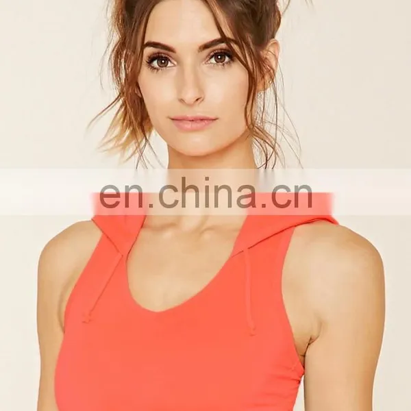 Latest Design Polyester Spandex Yoga Wear Wholesale Dry Fit Sports Bra Fitness Hooded Sports Bra photo-4