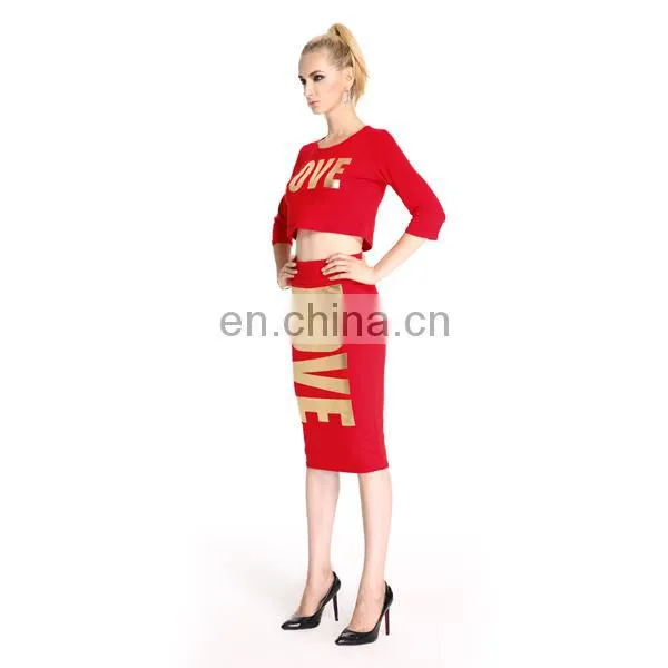 Autumn Style Long Length Cool Hot Two Pieces Woman Set Clothes photo-6