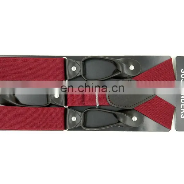 High Quality 3.5cm Width Leather Mens Suspenders photo-5