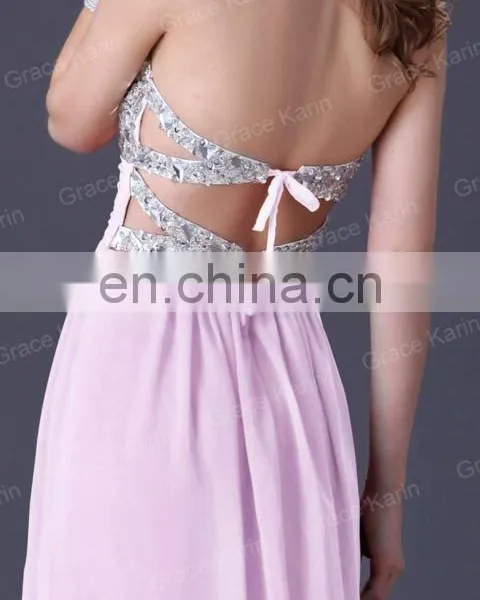 Grace Karin Strapless Flowy Long Evening Dress Patterns Made in China CL3424-1# photo-6