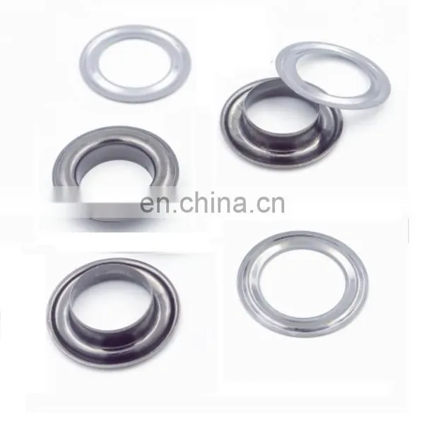 Wholesale Bag Cloth Shoe Accessories Silver Round Brass Metal Eyelet photo-3