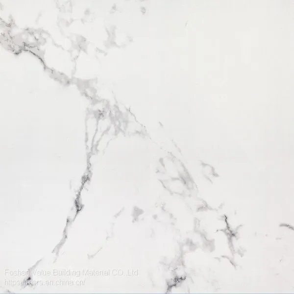 Hot Selling 60x60cm Carrara Whites Glossy GLazed Marble Look Porcelain Floor Tiles photo-3
