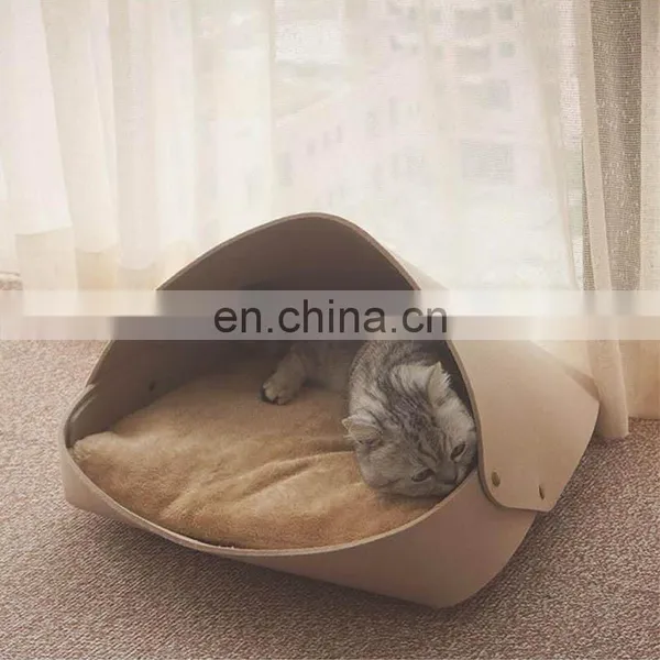 Detachable Cat Cave Pet Nest Felt Pet Bed House photo-4