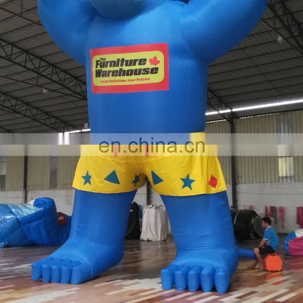 Hot Sale Outdoor Advertising Cartoon Custom Made Inflatable Gorilla Character With Promotional Banner photo-5