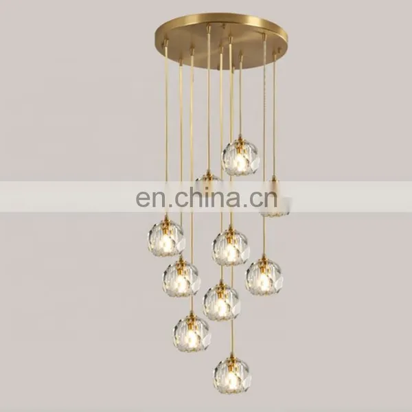 Decoration Luxury Lighting k9 Crystal Lamps Ceiling Chandelier Hanging Nordic Pendant Light photo-5