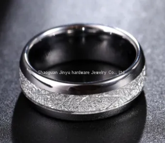 Colored Silver Foil Tungsten Gold Ring