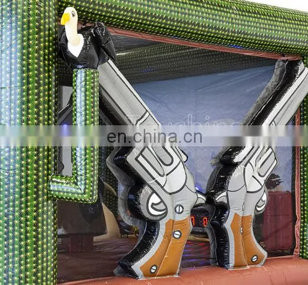Factory Wholesale OEM Inflatable Mechanical Rodeo Bull Ride Machine Hippo Shooting Riding Game For Sale photo-6